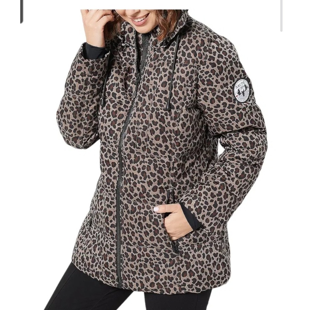 Arctic Expedition High Performance Hybradown Down Filled Leopard Coat Winter 1X